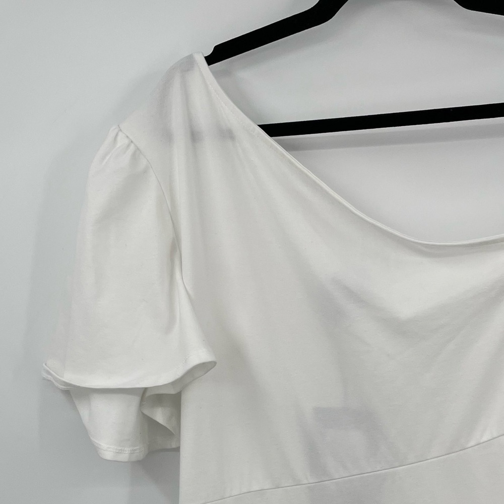 NEW! Who What Wear White One Shoulder Dress - Picture 4 of 8